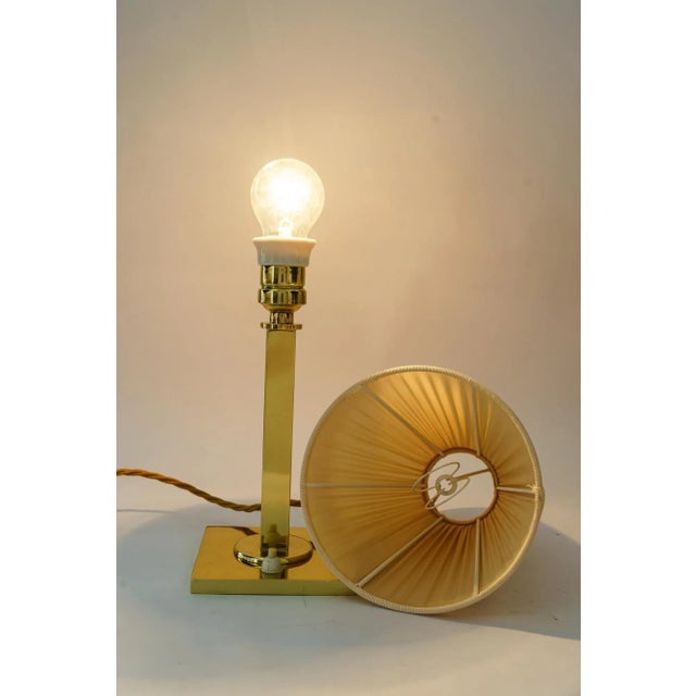 Art Deco Table Lamp with Fabric Shade, Vienna, 1920s For Sale - Image 10 of 12