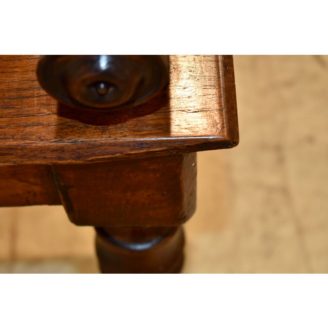 19th Century English Elm and Mahogany Window Seat For Sale - Image 10 of 10