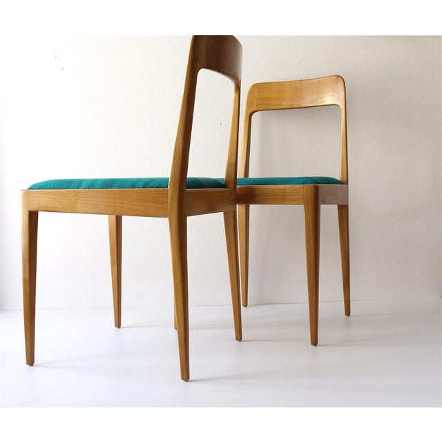 Mid-Century Walnut Dining Chairs attributed to Carl Auböck, Vienna, Austria, 1950s, Set of 4 For Sale - Image 15 of 18