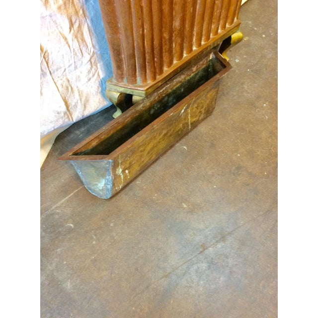 Brass Early 20th Century French Copper and Brass Umbrella Plant Stand For Sale - Image 8 of 13