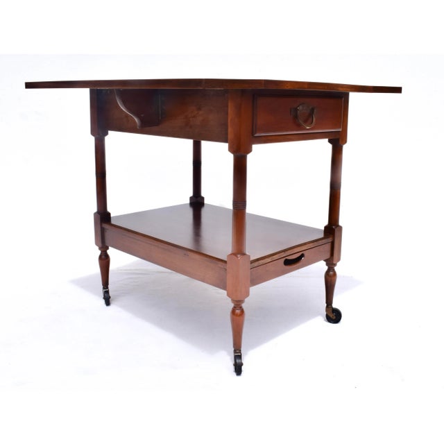 Brown 1960's John Stuart Bar Cart Tea Trolly on Casters For Sale - Image 8 of 12