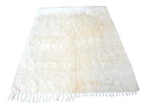 1960s Handmade Naturel Rug