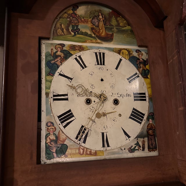 Wood Victorian Mahogany Barley Twist Grandfather Clock For Sale - Image 7 of 12