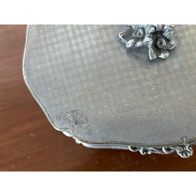 Art Nouveau 800 Silver Jewel Box with Vermeil Interior, Germany, 1890s For Sale - Image 13 of 17