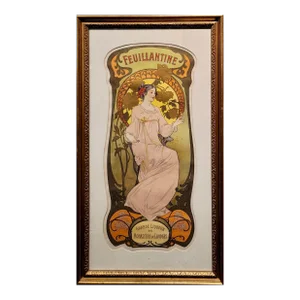 Albert-Emile Artigue -Feuillantine Liqueur -Original 1890s French Art Nouveau Lithograph