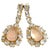Bochic "Capri" Pink Quartz & White Topaz Earrings Set In 18K Gold & Silver For Sale - Image 15 of 18