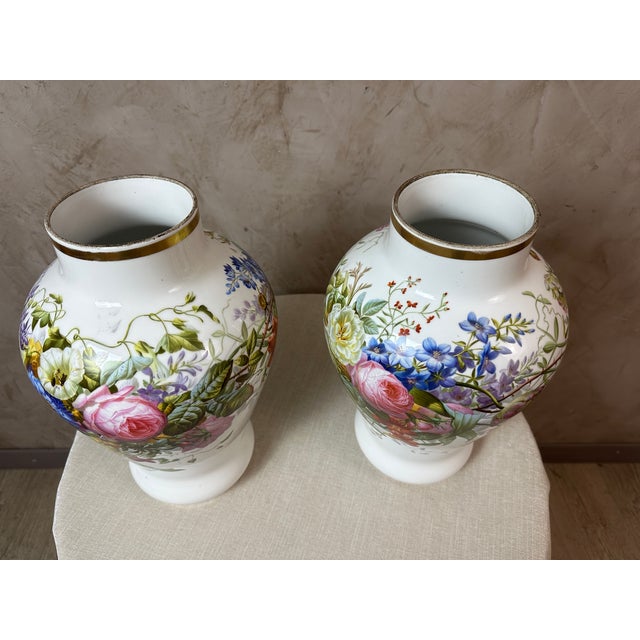 Antique Porcelain Vases, 1850, Set of 2 For Sale - Image 9 of 16