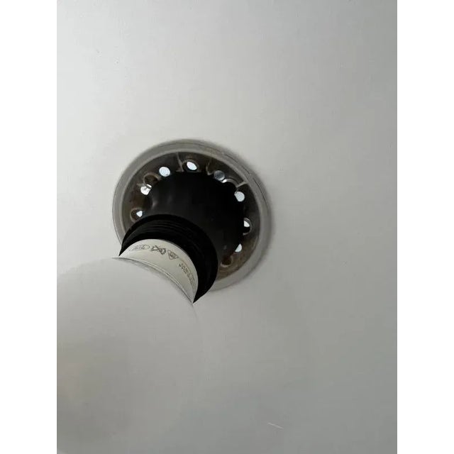 Space Age White Mushroom Swing Arm Age Floor Lamp from Dijkstra For Sale - Image 10 of 11