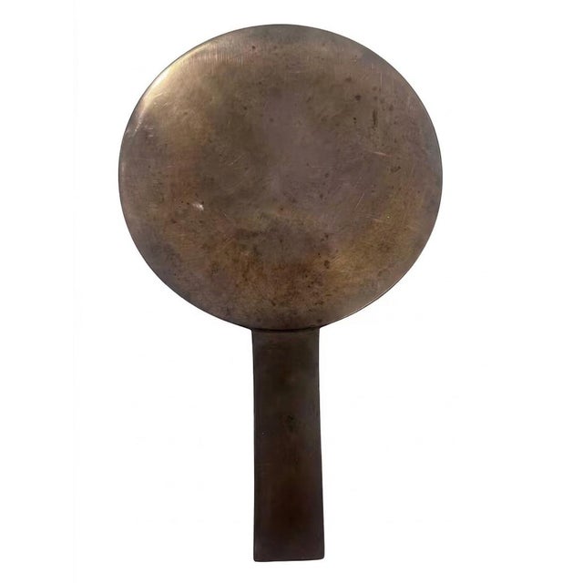 Antique Japanese bronze hand mirror