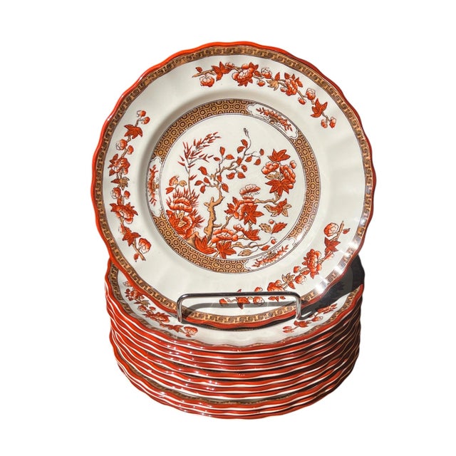 Chinoiserie Spode "Indian Tree" Side Plates, 6.5" C. 1920s, Set/12 For Sale - Image 3 of 17