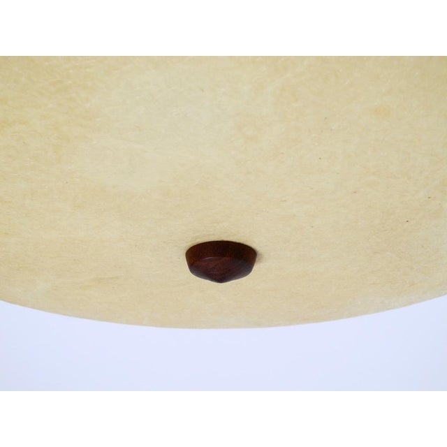 Wood Mid-Century Modern Fiberglass Ceiling Lamp, 1950s For Sale - Image 7 of 16
