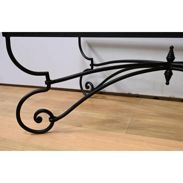 Black Art Nouveau Wrought Iron Coffee Table, 1940s For Sale - Image 8 of 18
