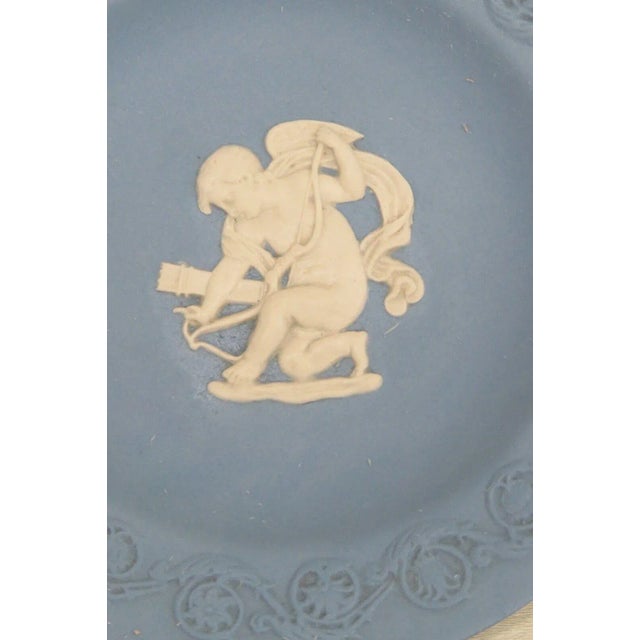 Wedgwood Jasperware Blue Cupid Cherub Cameo Trinket Ring Vanity Dish For Sale - Image 10 of 10