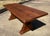 Vintage Solid Plank Trestle Oak Farm Dining Table For Sale - Image 4 of 12
