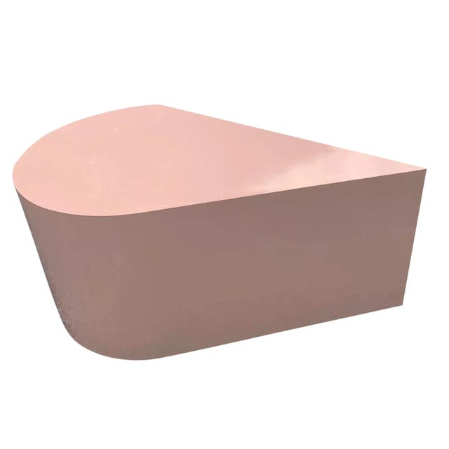 Glass 1980s Blush Pink Teardrop Laminate Table For Sale - Image 7 of 7