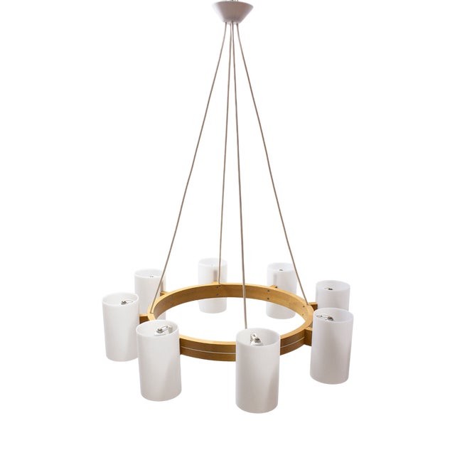 Large Chandelier by Uno and Östen Kristiansson for Luxus, 1960s For Sale