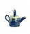 1940s Vintage Victoria Ware Blue White Ironstone Teapot For Sale - Image 5 of 6