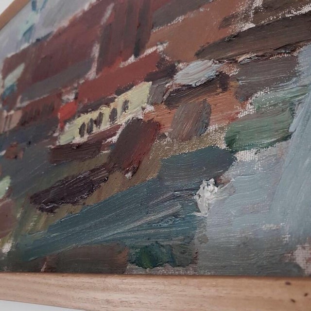 Swedish School, Harbour Scene, 1960s, Oil on Canvas For Sale - Image 9 of 18