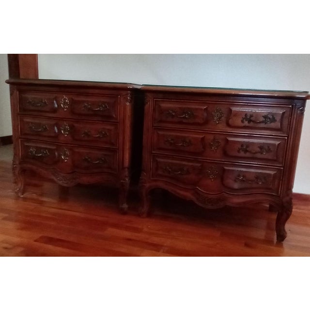 Rare Vintage Henredon Solid Walnut Pair of Nightstands For Sale - Image 16 of 16