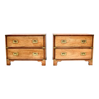 Drexel Heritage Bleached Nightstands, Pair For Sale
