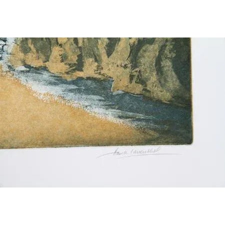 Windy Beach circa 1980 Aquatint Etching, signed and numbered in pencil Of AP XXXV 22 in. x 30 in. (55.88 cm x 76.2 cm)