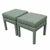 Transitional Sister Parish Burma Performance in Spruce Dark Green Parsons Ottomans - A Pair For Sale - Image 3 of 5