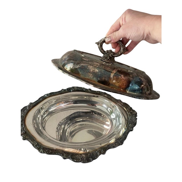 A fine estate offering, this stunning covered oval serving dish by Wallace is an elegant example of the company’s iconic...