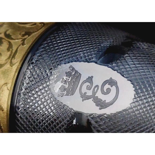 1940s Queen Elizabeth II Rare Monogrammed Moser Splendid Goblet a Gift From the Czech Republic on the Occasion of Her Wedding in 1947. 8” Tall. For Sale - Image 5 of 7