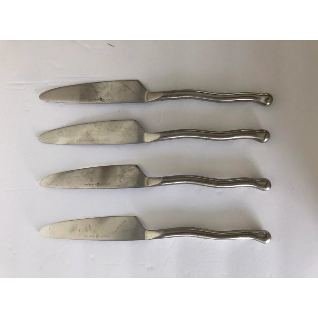 Gourmet Settings Exotique Platinum Stainless Knives S-4 For Sale - Image 4 of 4