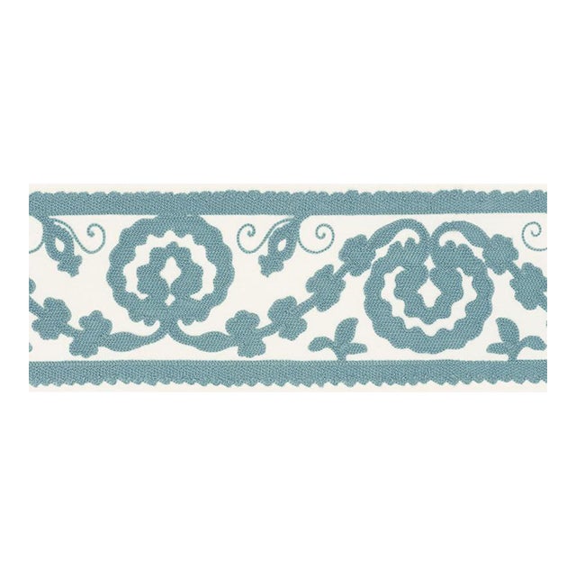 Sample - Schumacher Ashbury Tape in Sky For Sale