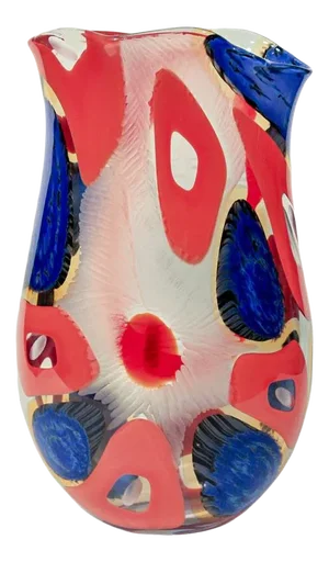 Multicolor Battuto Vase by Afro Celotto