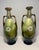 A Pair of Antique Art Nouveau Hand-Painted Ceramic Vases Dandelion Motif 12"h For Sale - Image 4 of 8