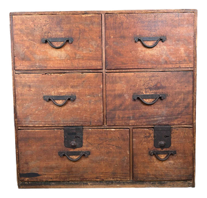 Authentic Tansu Japanese Chest of Drawers, 1920s