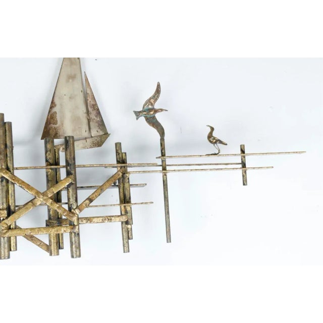 Metal Seagulls Metal C. Jere Wall Sculpture For Sale - Image 7 of 9