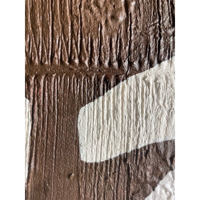 Original minimalist abstract painting on stretched cotton canvas. Framed in a solid wood locally crafted frame. The...