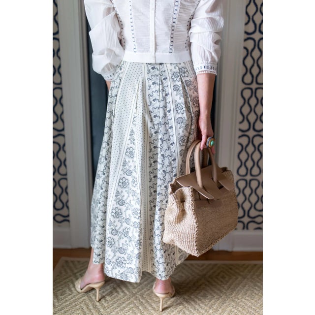 Early 21st Century Seagrass Kelly Tall Blue Bag For Sale - Image 5 of 11