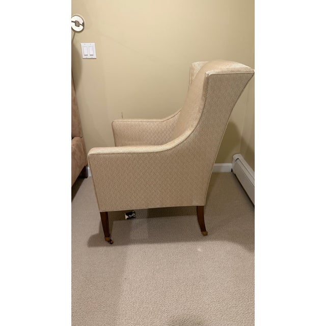Modern Kravet Wingback Chair For Sale - Image 3 of 7