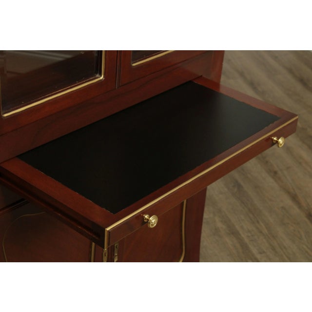 Art Nouveau Style Custom Mahogany & Partial Gilt China Cabinets For Sale - Image 11 of 13