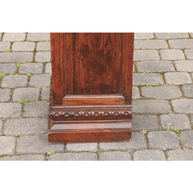 Petite Italian Walnut 1840s Commode with Three Drawers and Guilloche Motifs For Sale - Image 4 of 12