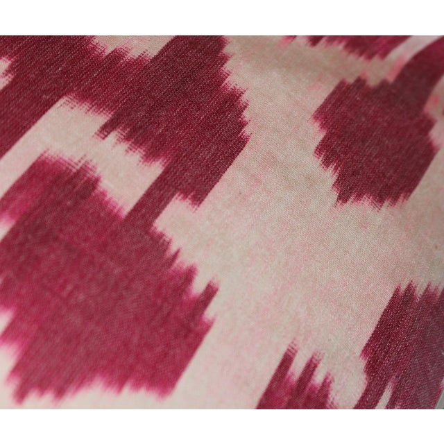 Contemporary Silk Ikat Pillow Cover Bohemian Pillow Throw Pillow For Sale - Image 4 of 7
