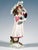 Excellent art nouveau porcelain figurine by paul helmig: a standing girl wearing a wide-brimmed white hat with a mint-...