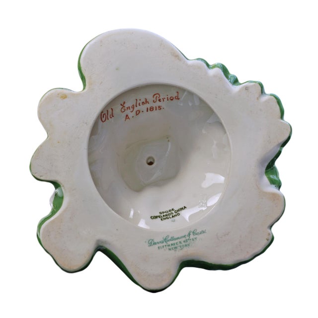 Antique Pair of Spode Botanical Pedestal Bowls England 1921 Compote Tazza For Sale - Image 10 of 10