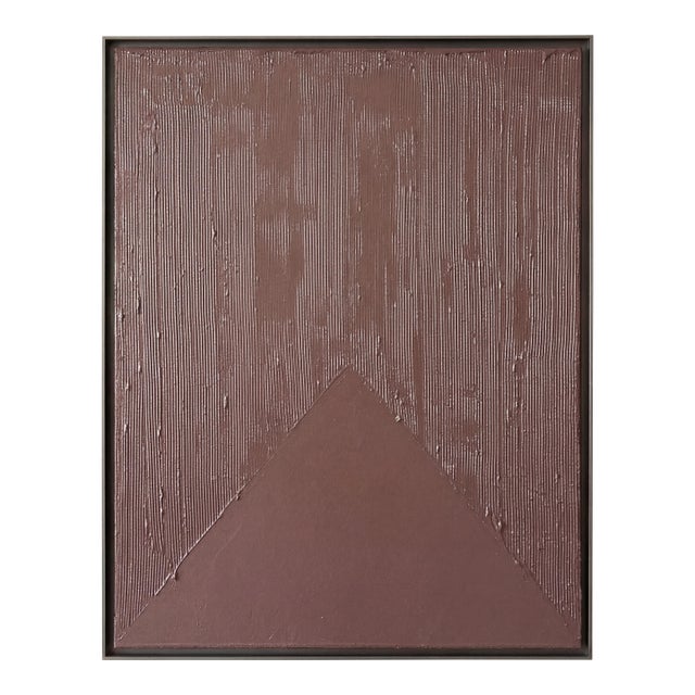 'Triangle' in Mauve Original Painting by Victoria Holly, the Holly Collective For Sale