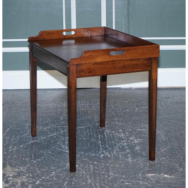 Victorian Butler's Serving Tray on Stand in Hardwood, 19th Century For Sale - Image 4 of 14