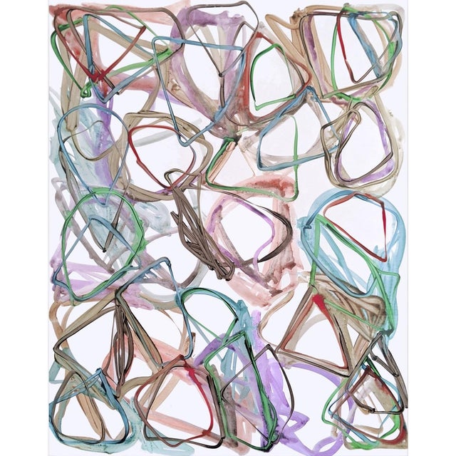 Contemporary Abstract Acrylic on Transparent Vinyl "N°1135" by Jean-Daniel Salvat For Sale - Image 4 of 4