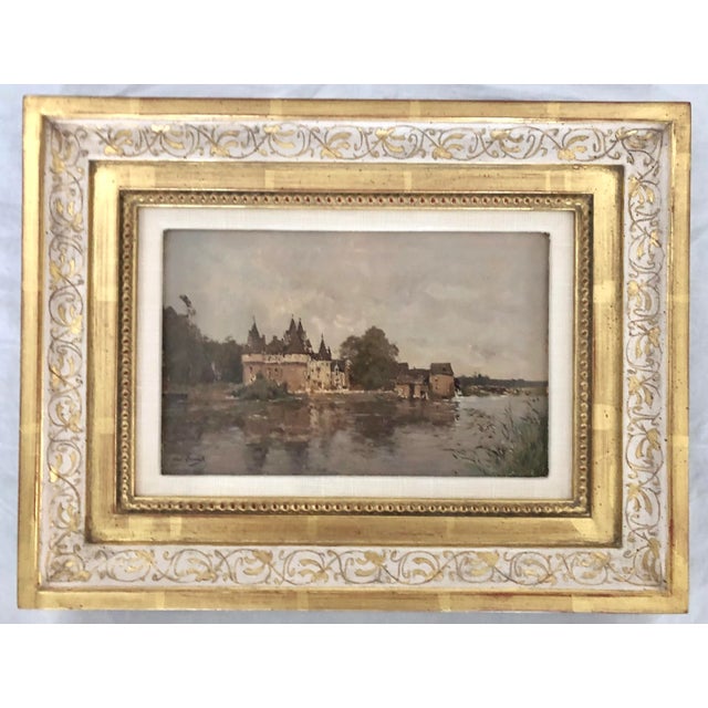 French Country Petite Pair of European Country Landscapes by French Artist Paul Emile Lecompte (1877-1950) For Sale - Image 3 of 9