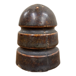 Antique Brown Ceramic Mushroom Cap Glazed Brown Insulator