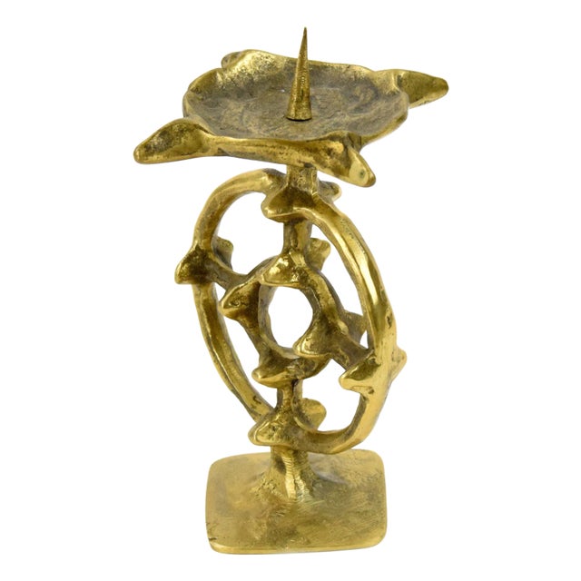 1960s Brutalist Candle Holder For Sale