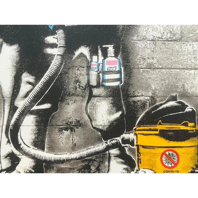 Pop Art Masterpiece by Los Angeles Artist Hijack "Pandemonium" Limited Edition Hand-Pulled Screen Print c.2020 For Sale - Image 11 of 12