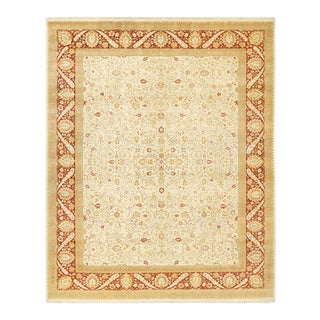 Mogul Collection Hand-Knotted Area Rug - Ivory 8' 1" x 10' 0" For Sale